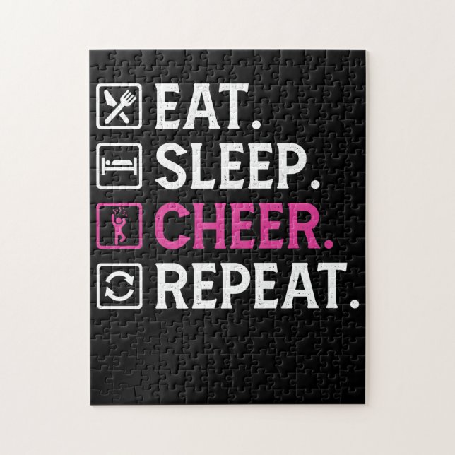 Puzzle Come. Duerme. Salud. Repetir animadora (Vertical)