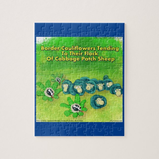 Puzzle Comedia de Flores Rick London Funny Border Collie (Vertical)