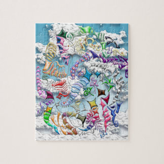 Puzzle Cometas de lucha -- Azul