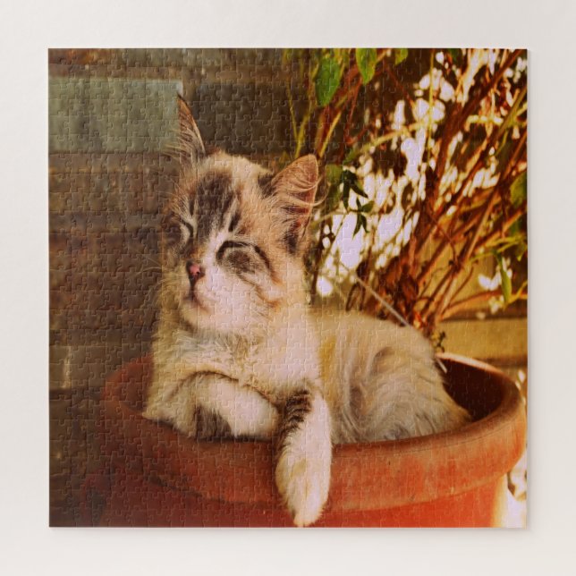 Puzzle Comfy Sleepy Kitty (Vertical)