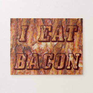 Puzzle Comí Bacon Text con fondo