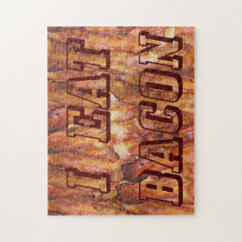 Puzzle Comí Bacon Text con fondo