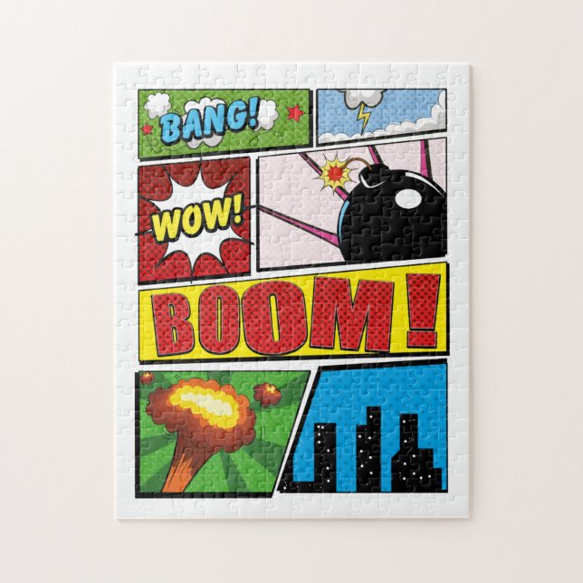 Puzzle Comic Book cartoon fonts! (Vertical)