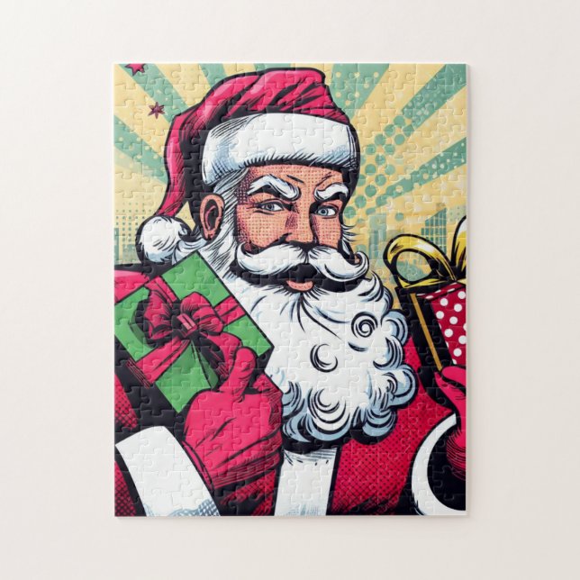 Puzzle Comic book Santa/Navidades (Vertical)