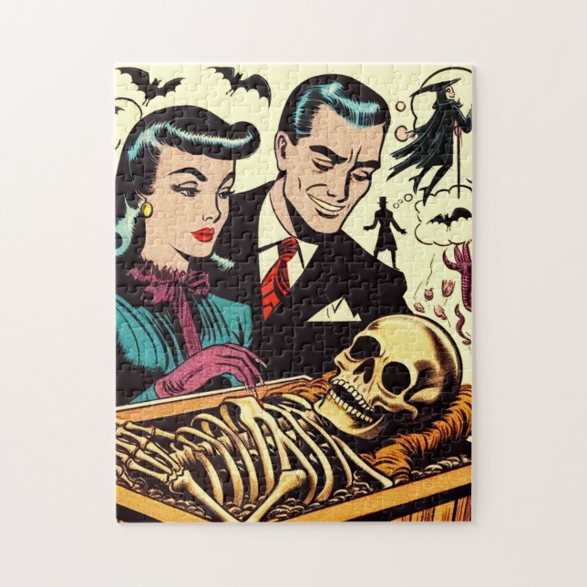 Puzzle Comics de parejas de Góticos retro (Vertical)