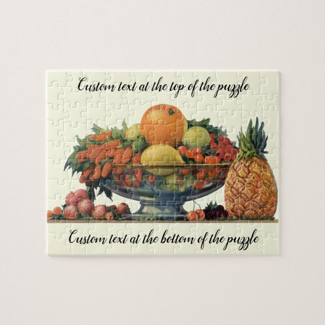 Puzzle Comida antigua, Frutas surtidas en un tazón (Horizontal)