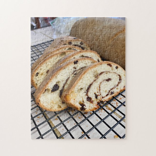 Puzzle Comida de pan de Cinnamon Raisin (Vertical)