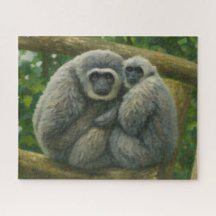 Puzzle Compañeros Gibbon - Retrato Emocional de la Vida S