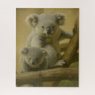 Puzzle Compañeros Koala - Impresión de arte de vida silve