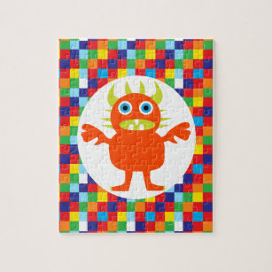 Puzzle Cómplice Naranja Monstruo Creatividad Colores Bril