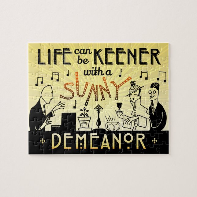 Puzzle Comportamiento soleado inspirador retro 20s del (Horizontal)