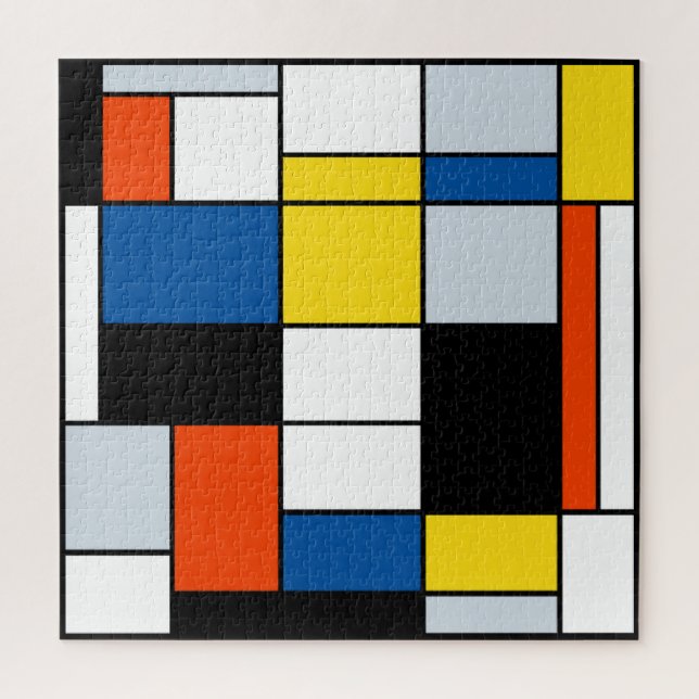 Puzzle Composición A de Piet Mondrian - Arte moderno abst (Vertical)