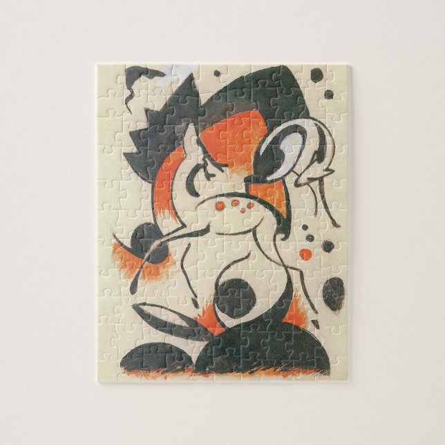 Puzzle Composición con dos ciervos de Franz Marc (Vertical)