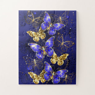 Puzzle Composición con mariposas de zafiro