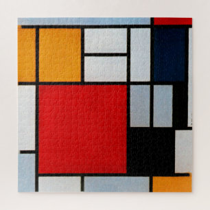Puzzle Composición con un plano rojo grande