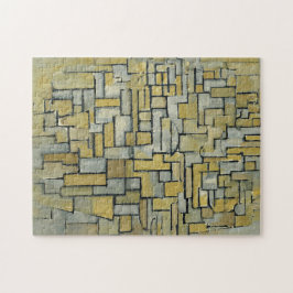 Puzzle Composición de Piet Mondrian en Marrón y Gris