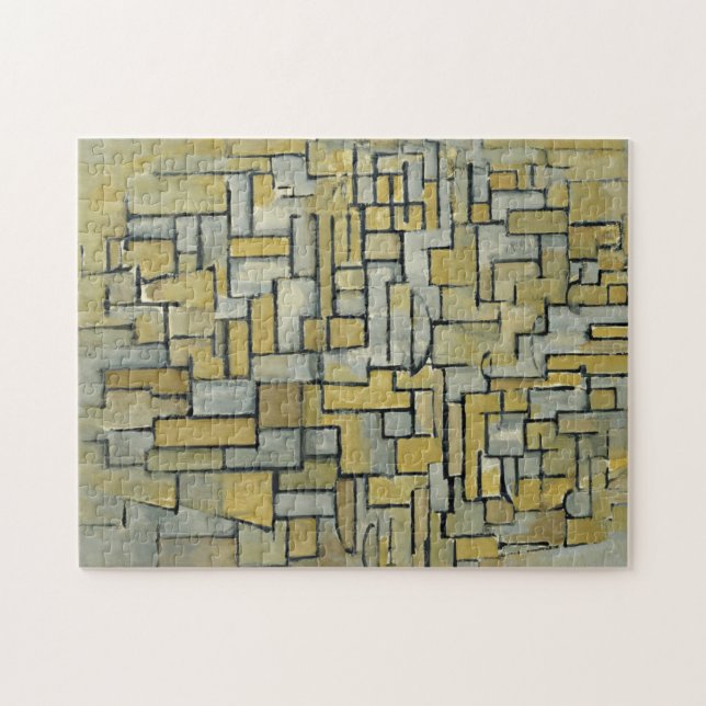 Puzzle Composición de Piet Mondrian en Marrón y Gris (Horizontal)