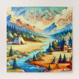 Puzzle Composición del paisaje simbólico del Valle Sagrad