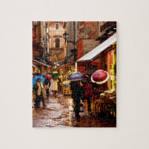 Comprar en la lluvia