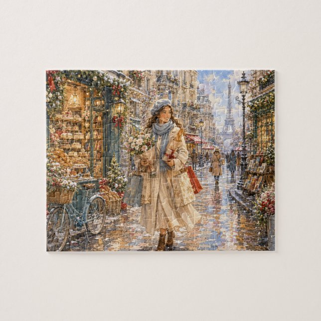 Puzzle Compras de Navidad en París (Horizontal)