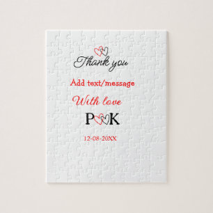 Puzzle Con amor agregar carta de nombre de pareja gracias