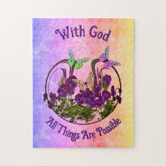 Puzzle Con Dios mariposa Flor Arte Inspirador