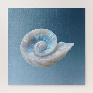 Puzzle Concha de Nautilus Iridescente en Espiral