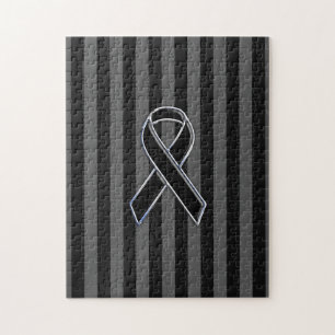 Puzzle Conciencia de la cinta negra cromada con estilo