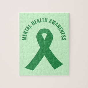 Puzzle Concienciación sobre la salud mental Cinta verde