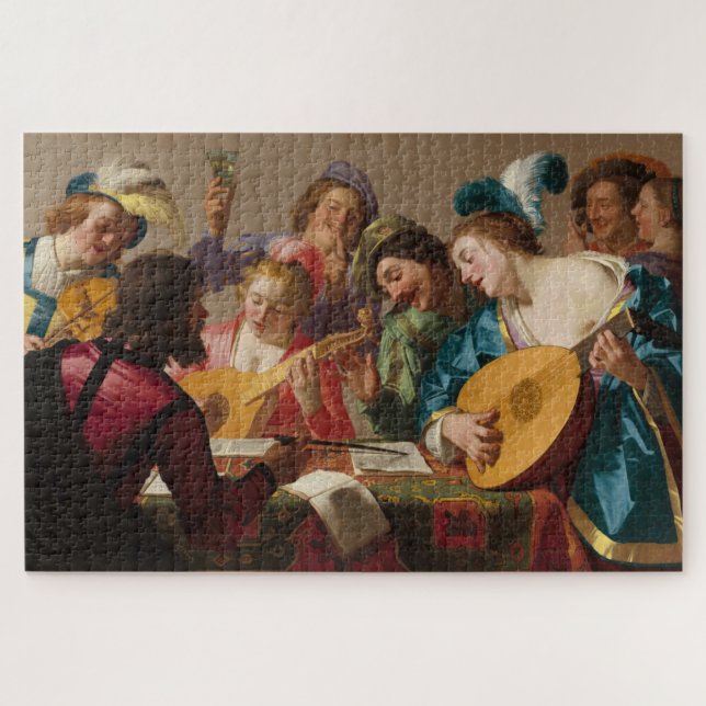 Puzzle Concierto de Gerrit van Honthorst 1623 (Horizontal)
