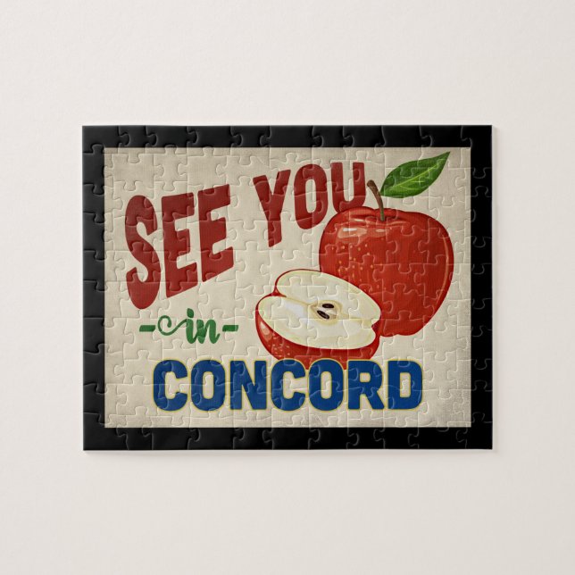 Puzzle Concord California Apple - Viajes de época (Horizontal)