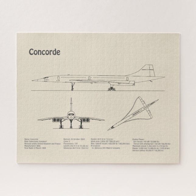 Puzzle Concorde - Planes de Plano de Plano de Plano de Pl (Horizontal)