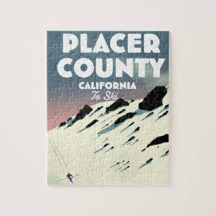 Puzzle Condado de Placer California esquiador presumido