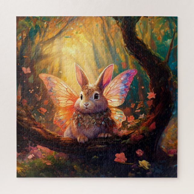 Puzzle Conejito caprichoso en un bosque encantado (Vertical)