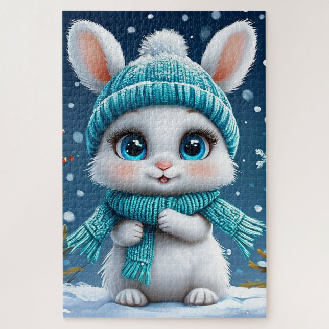 Puzzle Conejito de Dibujos Animados Adorable (Vertical)
