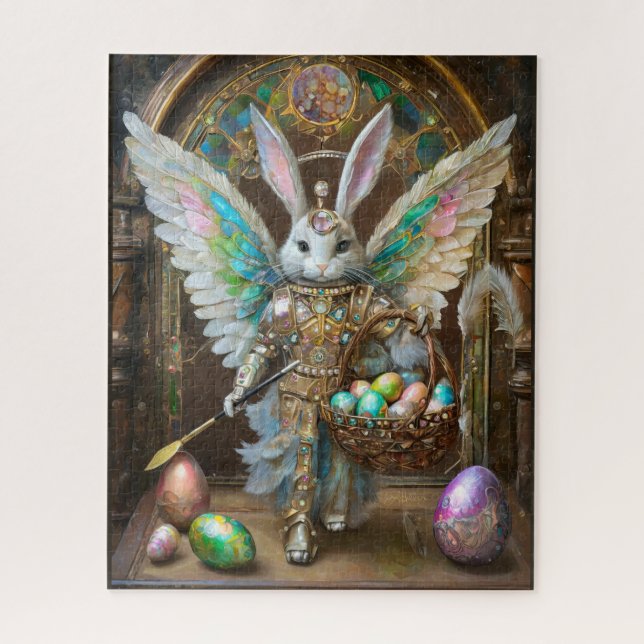 Puzzle Conejo Ángel Caballero Steampunk de Pascua (Vertical)