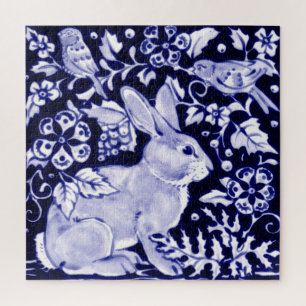Puzzle Conejo azul marino Woodland Elegante arte animal