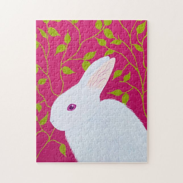 Puzzle conejo blanco (Vertical)
