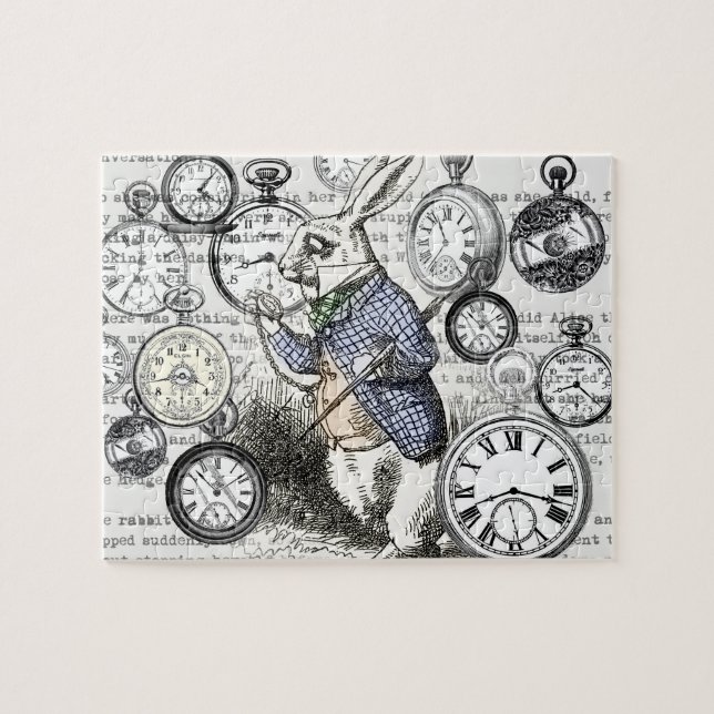Puzzle Conejo Blanco Relojes Alicia en el País de las Mar (Horizontal)