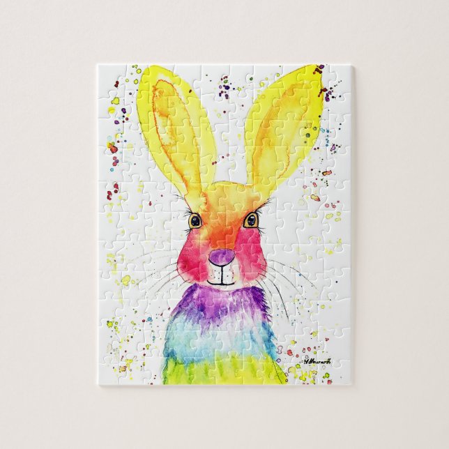 Puzzle Conejo Bunny Hare Semana Santa Animal Wildlife Cut (Vertical)