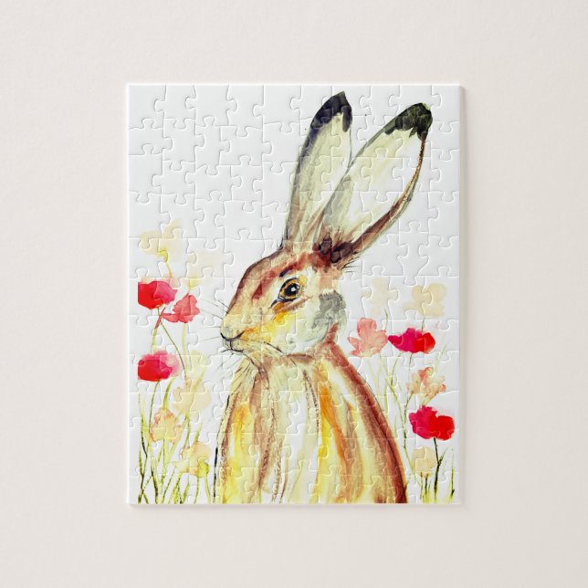 Puzzle Conejo Bunny Hare Semana Santa Animal Wildlife Cut (Vertical)