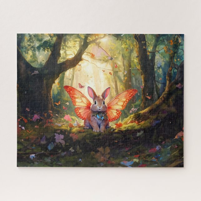 Puzzle Conejo caprichoso en un bosque encantado (Horizontal)