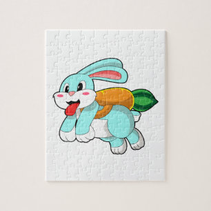Puzzle Conejo con zanja como cohete