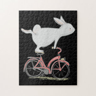 Puzzle Conejo Conejo De Conejo En Bicicleta