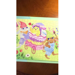 Puzzle Conejo de conejo de Pascua y pollo de Huevo de Pas