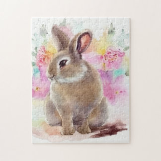 Puzzle Conejo de flores