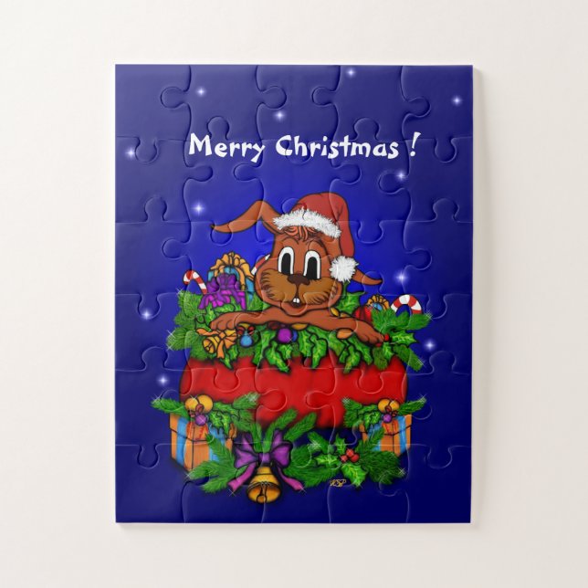 Puzzle Conejo de navidades (Vertical)