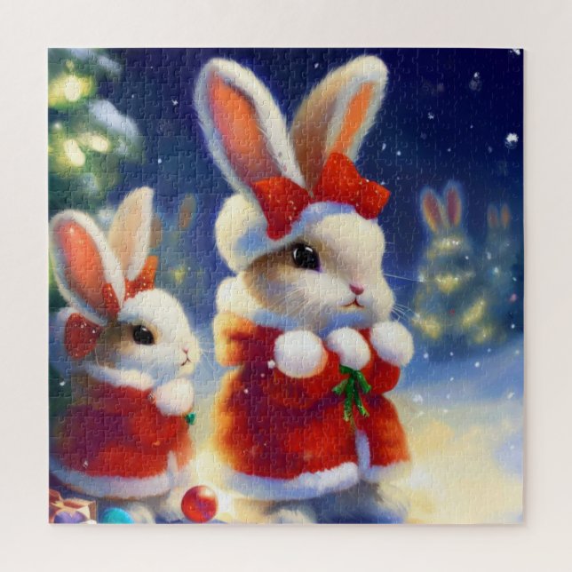 Puzzle Conejo de navidades (3) (Vertical)