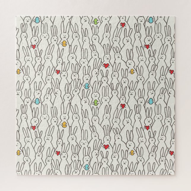 Puzzle Conejo de Pascua: Alegre Diversión sin Marea. (Vertical)