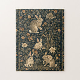 Puzzle Conejo de Pascua William Morris Estilo Chic Arte y